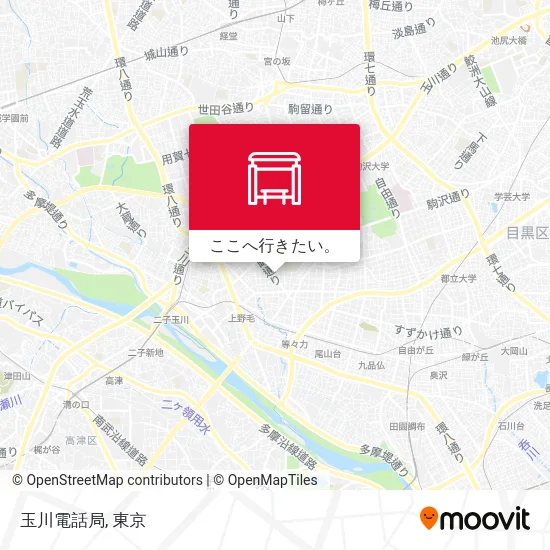 玉川電話局地図