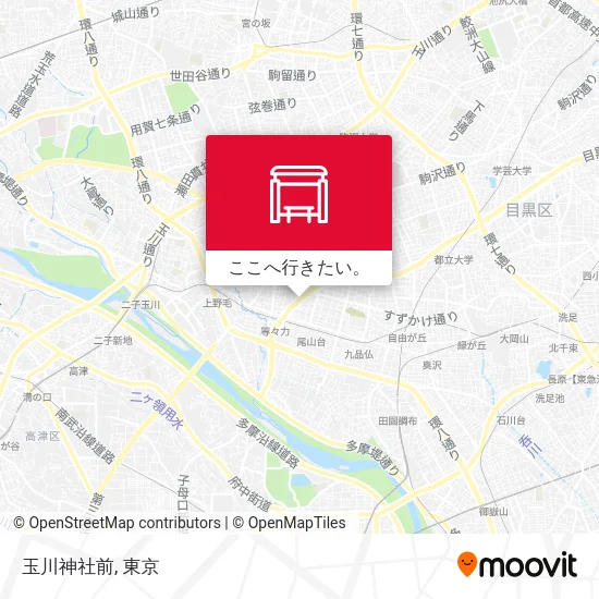 玉川神社前地図