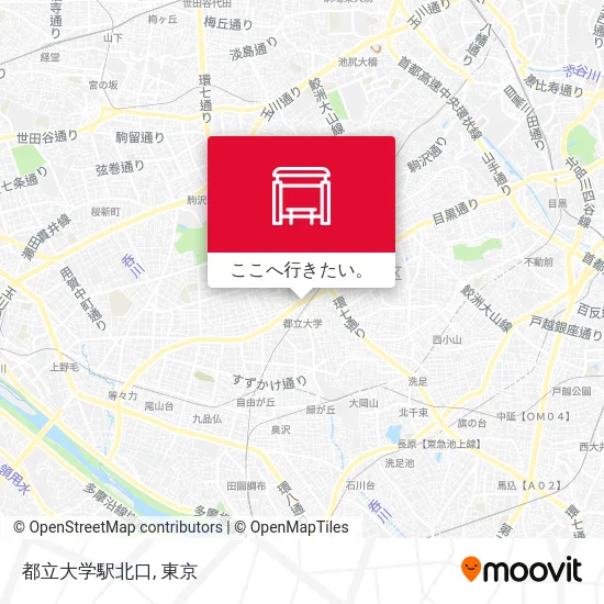 都立大学駅北口地図
