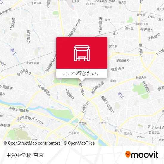 用賀中学校地図