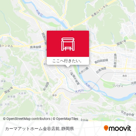 カーマアットホーム金谷店前地図