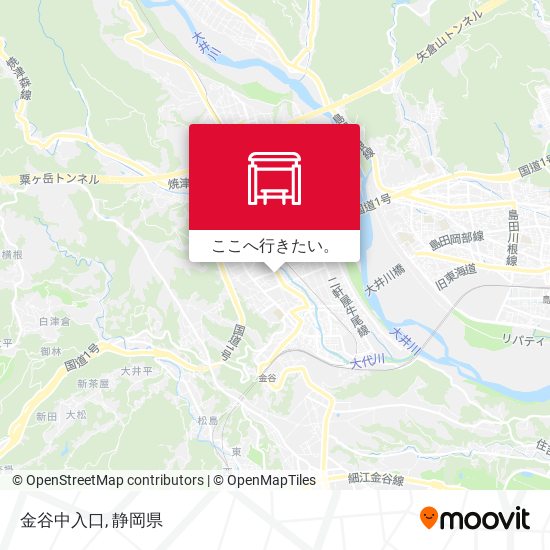 金谷中入口地図