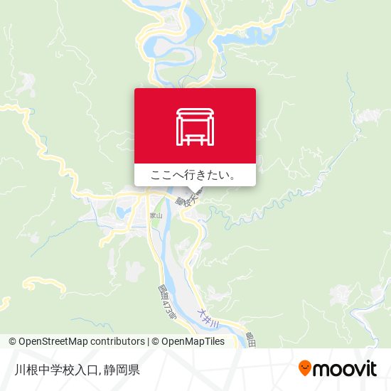 川根中学校入口地図