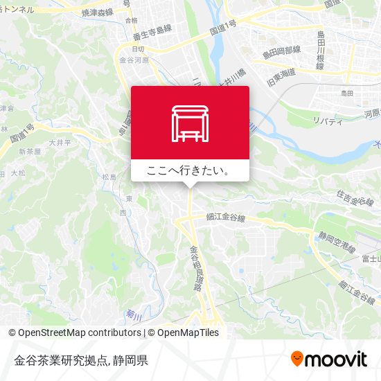 金谷茶業研究拠点地図