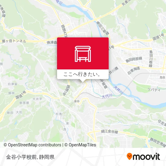 金谷小学校前地図