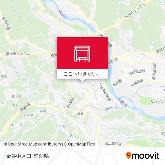 金谷中入口地図