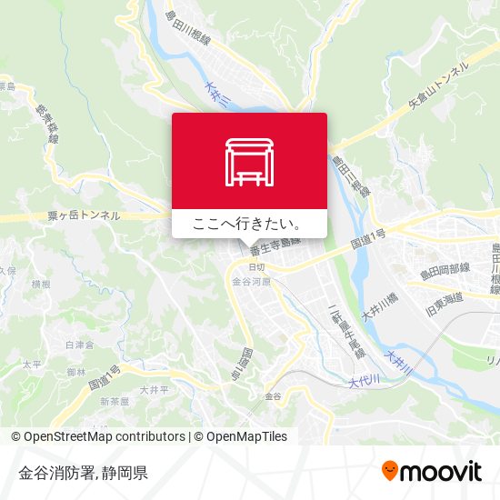 金谷消防署地図