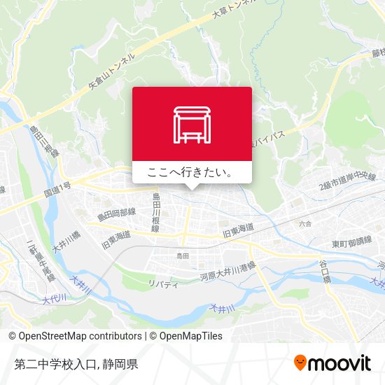 第二中学校入口地図