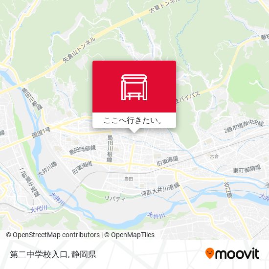 第二中学校入口地図