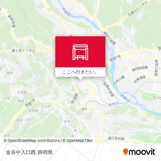 金谷中入口西地図