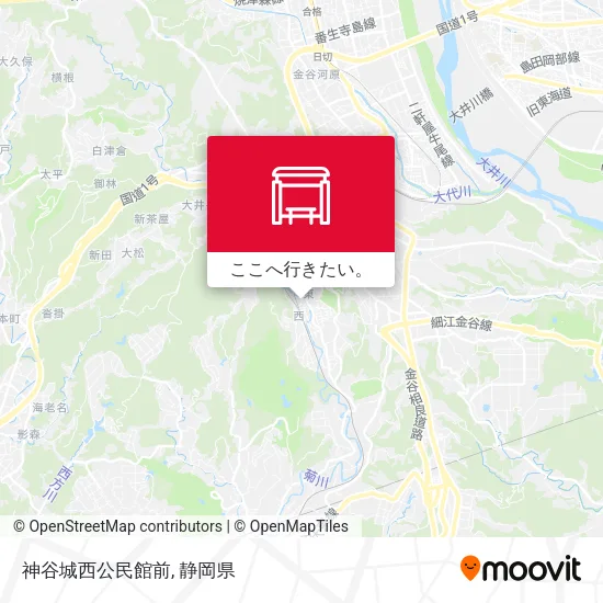 神谷城西公民館前地図