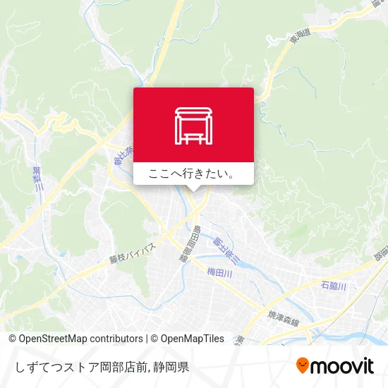 しずてつストア岡部店前地図