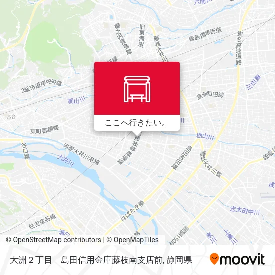 大洲２丁目　島田信用金庫藤枝南支店前地図