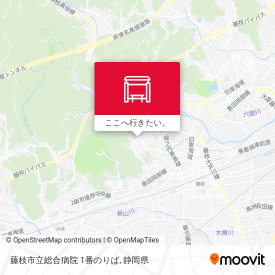 藤枝市立総合病院 1番のりば地図