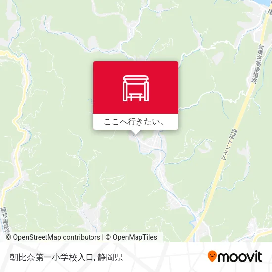 朝比奈第一小学校入口地図