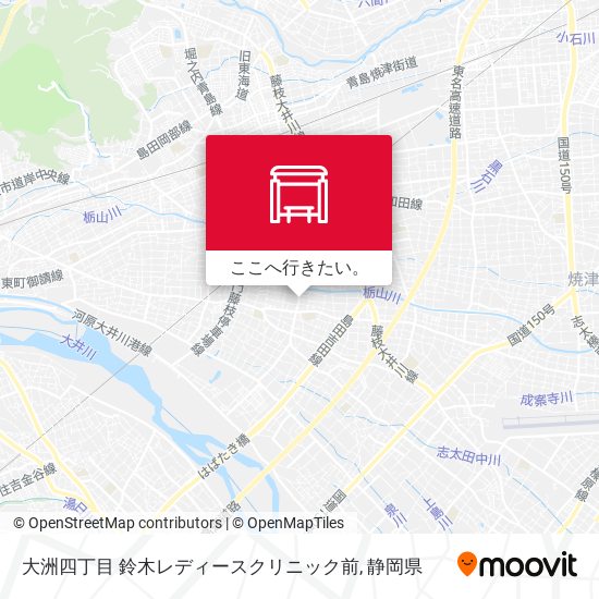 大洲四丁目 鈴木レディースクリニック前地図