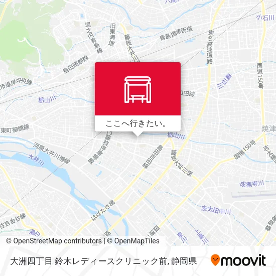 大洲四丁目 鈴木レディースクリニック前地図