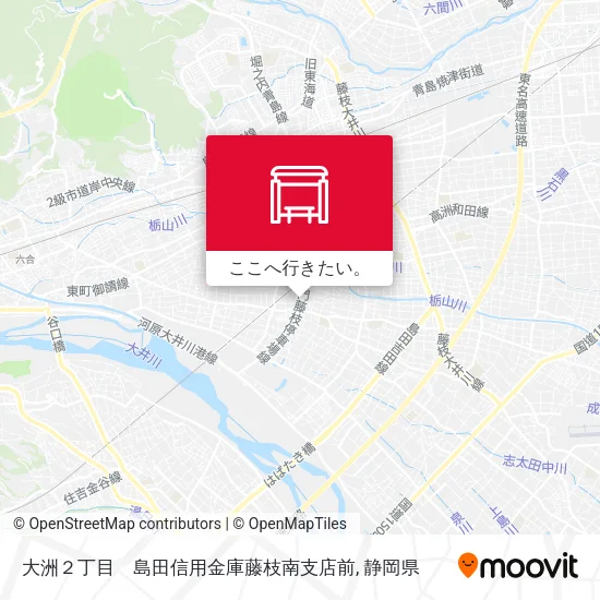 大洲２丁目　島田信用金庫藤枝南支店前地図