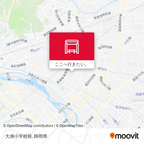 大洲小学校前地図