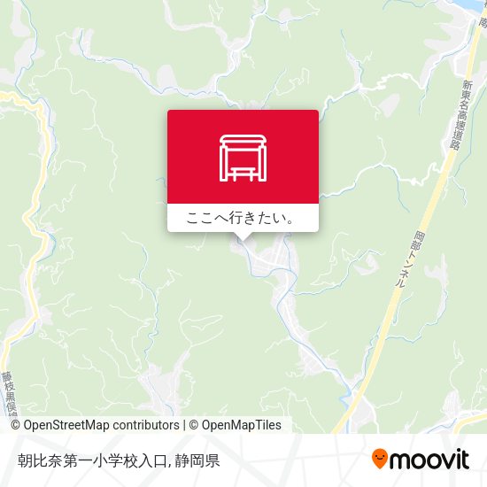朝比奈第一小学校入口地図