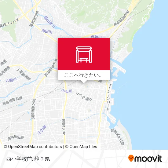 西小学校前地図
