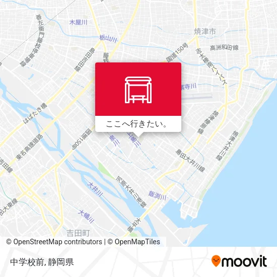 中学校前地図