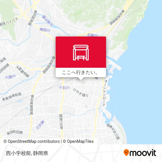西小学校前地図