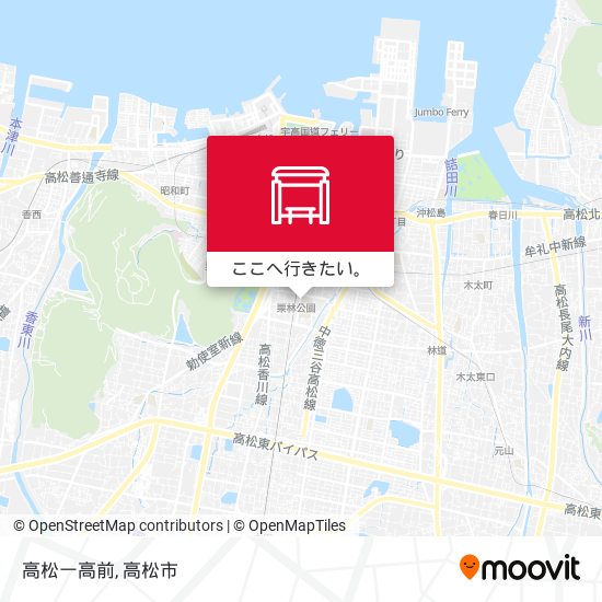 高松一高前地図