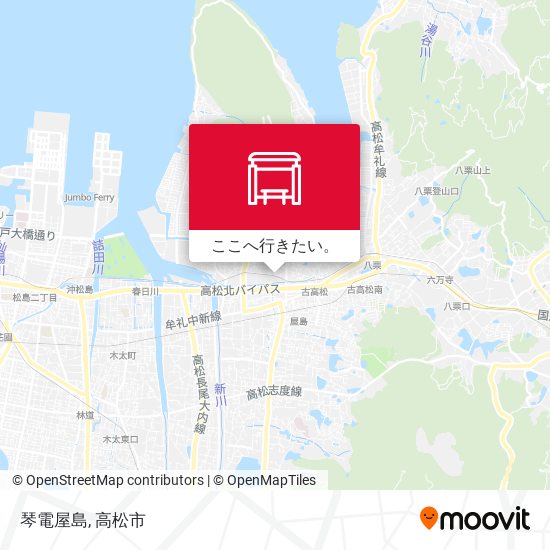 琴電屋島地図