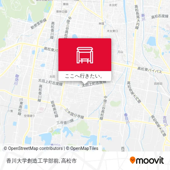 香川大学創造工学部前地図
