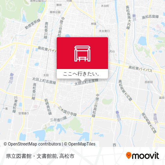 県立図書館・文書館前地図