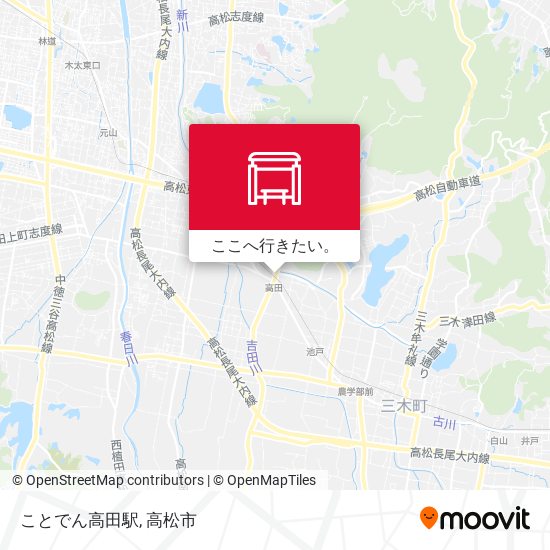 ことでん高田駅地図