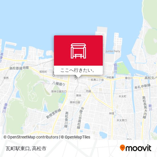 瓦町駅東口地図
