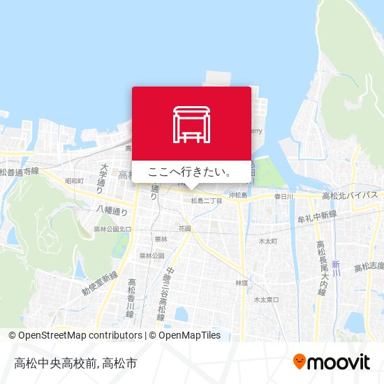 高松中央高校前地図