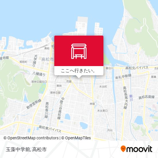 玉藻中学前地図
