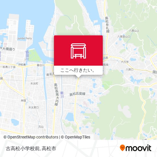 古高松小学校前地図