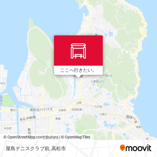 屋島テニスクラブ前地図