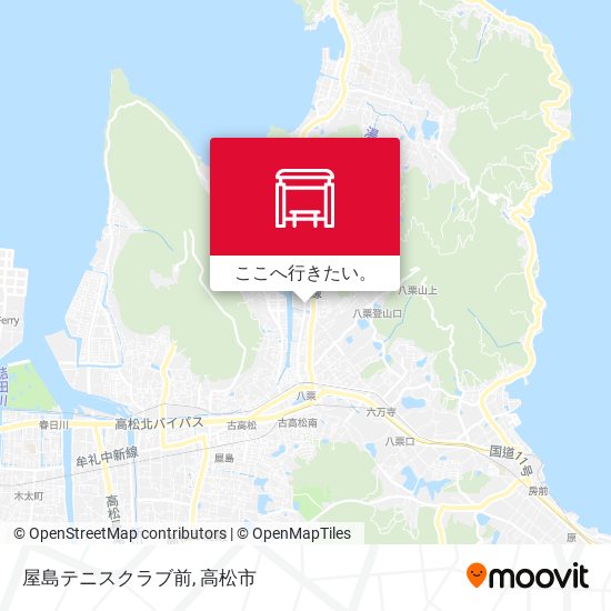 屋島テニスクラブ前地図