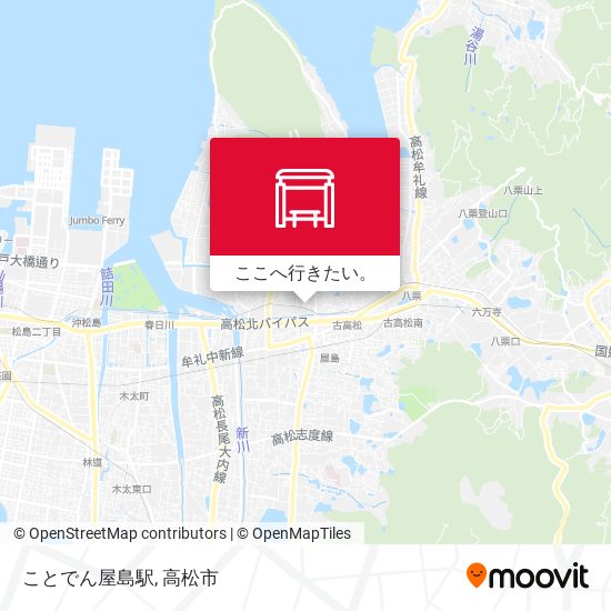 ことでん屋島駅地図