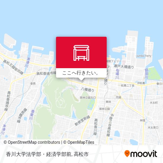 香川大学法学部・経済学部前地図