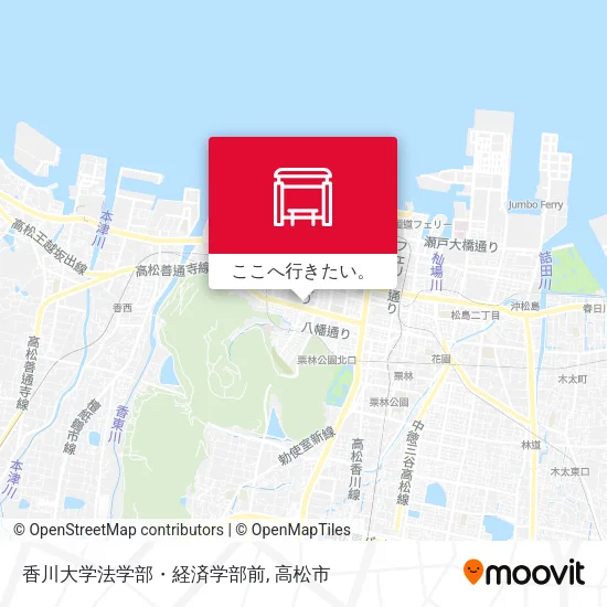 香川大学法学部・経済学部前地図