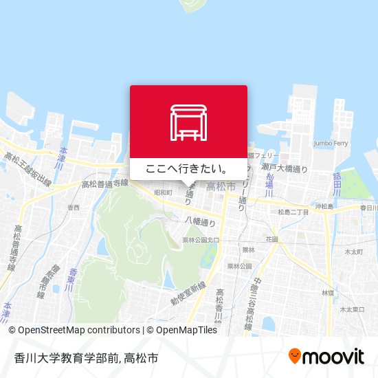 香川大学教育学部前地図