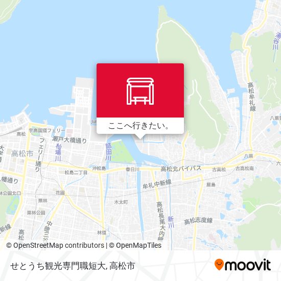 せとうち観光専門職短大地図