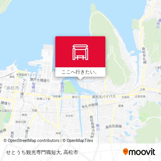 せとうち観光専門職短大地図