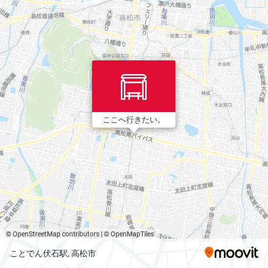 ことでん伏石駅地図