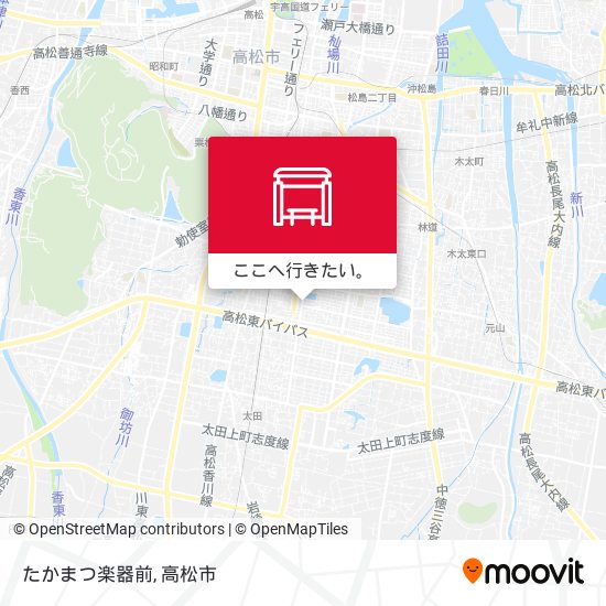 たかまつ楽器前地図