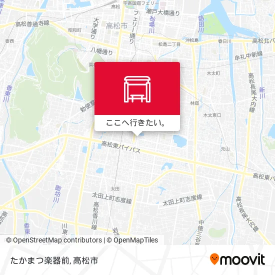 たかまつ楽器前地図