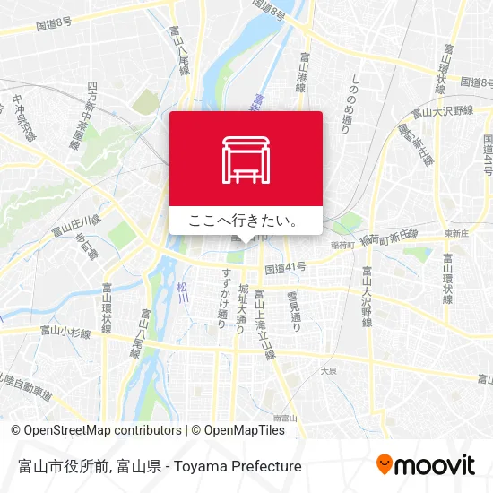 富山市役所前地図