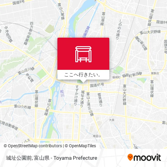 城址公園前地図