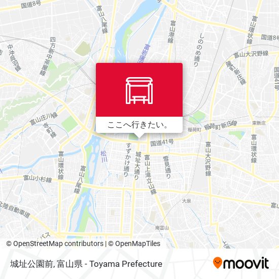 城址公園前地図